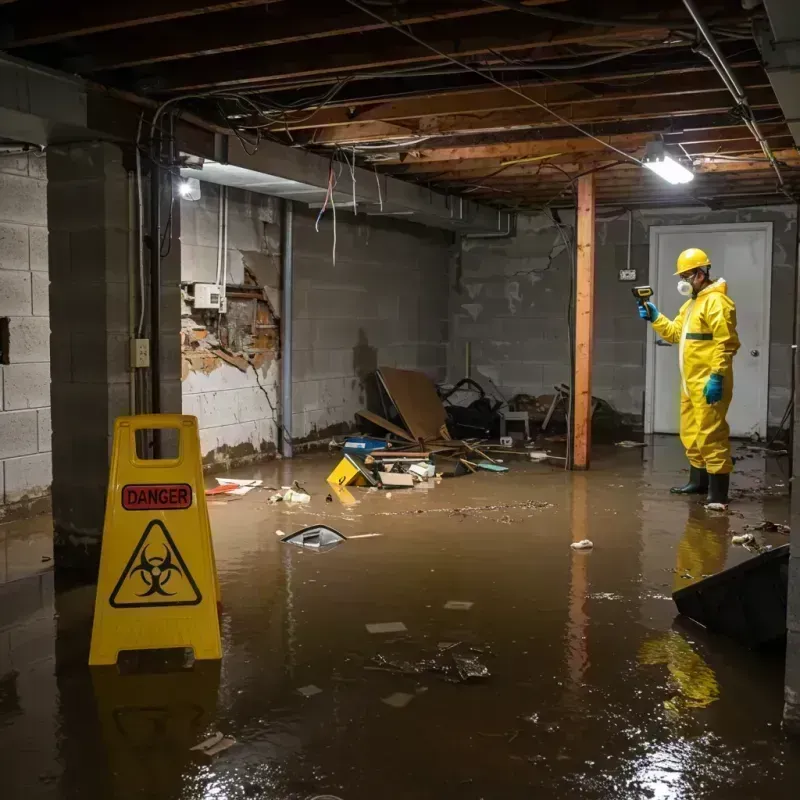 Flooded Basement Electrical Hazard in Iosco County, MI Property